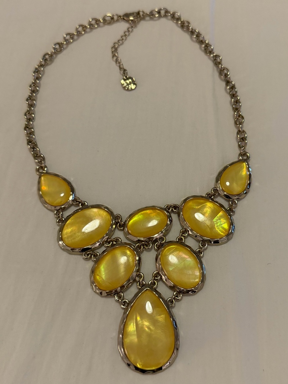 Monet Yellow Statement Bib Necklace